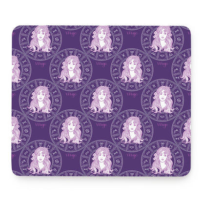 Purple Virgo Zodiac Pattern Print Mouse Pad