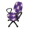 Purple Virgo Zodiac Pattern Print Office Chair Cover