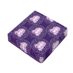 Purple Virgo Zodiac Pattern Print Outdoor Seat Cushion Cover