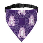 Purple Virgo Zodiac Pattern Print Over The Collar Dog Bandana