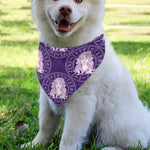 Purple Virgo Zodiac Pattern Print Over The Collar Dog Bandana