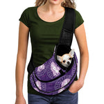 Purple Virgo Zodiac Pattern Print Pet Sling Carrier