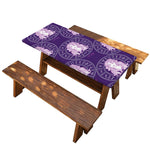 Purple Virgo Zodiac Pattern Print Picnic Table Cover