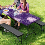Purple Virgo Zodiac Pattern Print Picnic Table Cover