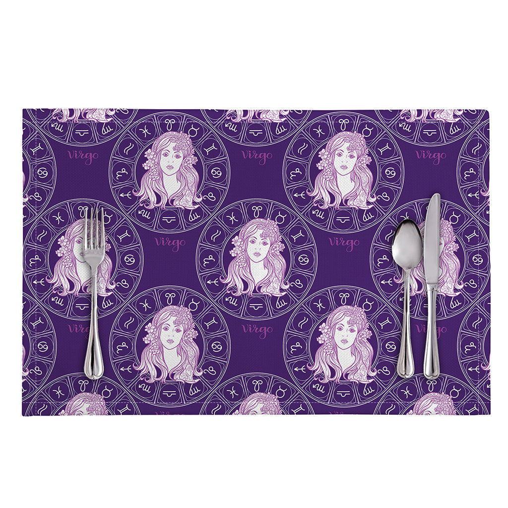 Purple Virgo Zodiac Pattern Print Placemat