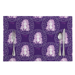 Purple Virgo Zodiac Pattern Print Placemat