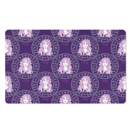 Purple Virgo Zodiac Pattern Print Polyester Doormat