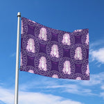 Purple Virgo Zodiac Pattern Print Polyester Flag
