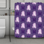 Purple Virgo Zodiac Pattern Print Polyester Shower Curtain