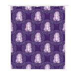 Purple Virgo Zodiac Pattern Print Polyester Shower Curtain