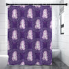 Purple Virgo Zodiac Pattern Print Premium Shower Curtain