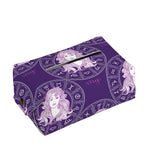 Purple Virgo Zodiac Pattern Print Rectangle Tissue Box Cover
