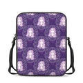 Purple Virgo Zodiac Pattern Print Rectangular Crossbody Bag