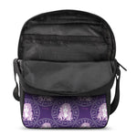Purple Virgo Zodiac Pattern Print Rectangular Crossbody Bag