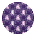 Purple Virgo Zodiac Pattern Print Round Blanket