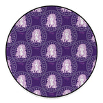 Purple Virgo Zodiac Pattern Print Round Floor Mat