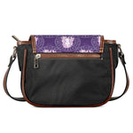 Purple Virgo Zodiac Pattern Print Saddle Bag