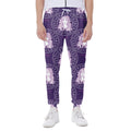 Purple Virgo Zodiac Pattern Print Joggers