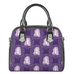 Purple Virgo Zodiac Pattern Print Shoulder Handbag