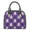 Purple Virgo Zodiac Pattern Print Shoulder Handbag