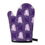 Purple Virgo Zodiac Pattern Print Single Oven Mitt
