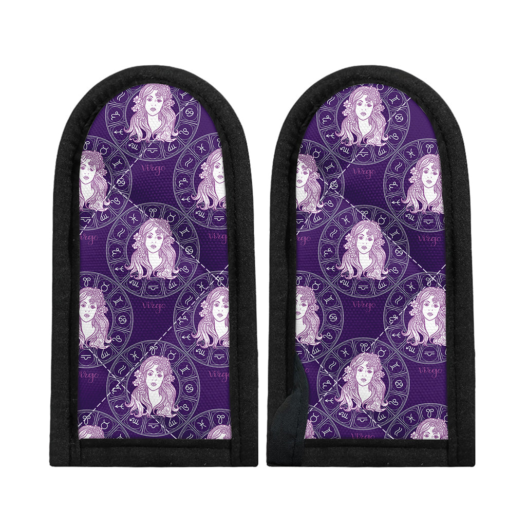 Purple Virgo Zodiac Pattern Print Skillet Handle Cover