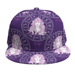 Purple Virgo Zodiac Pattern Print Snapback Cap