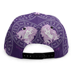 Purple Virgo Zodiac Pattern Print Snapback Cap