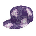 Purple Virgo Zodiac Pattern Print Snapback Cap