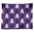 Purple Virgo Zodiac Pattern Print Tapestry
