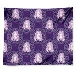 Purple Virgo Zodiac Pattern Print Tapestry