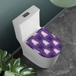Purple Virgo Zodiac Pattern Print Toilet Lid Cover
