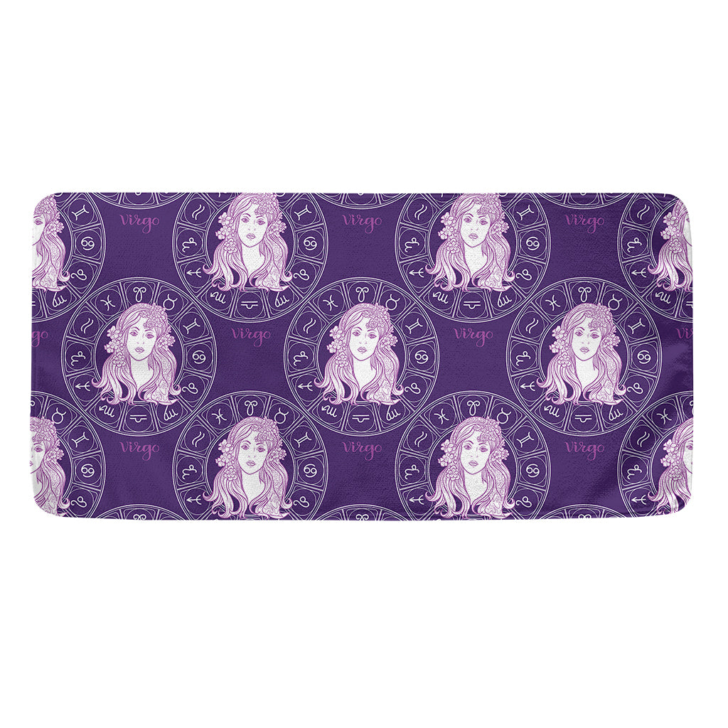 Purple Virgo Zodiac Pattern Print Towel