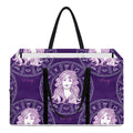 Purple Virgo Zodiac Pattern Print Utility Tote Bag