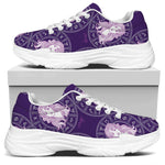 Purple Virgo Zodiac Pattern Print White Chunky Shoes