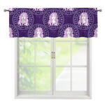 Purple Virgo Zodiac Pattern Print Window Valance