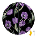 Purple Watercolor Tulip Pattern Print Basketball