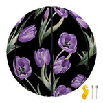 Purple Watercolor Tulip Pattern Print Basketball