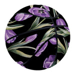 Purple Watercolor Tulip Pattern Print Basketball