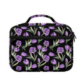 Purple Watercolor Tulip Pattern Print Briefcase Bible Bag