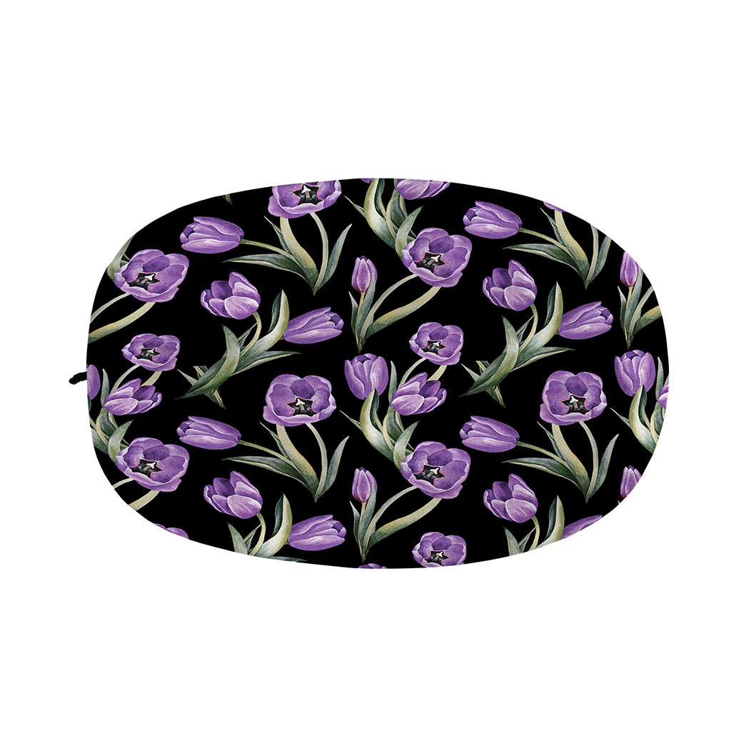 Purple Watercolor Tulip Pattern Print Car Side Mirror Covers