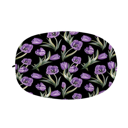 Purple Watercolor Tulip Pattern Print Car Side Mirror Covers