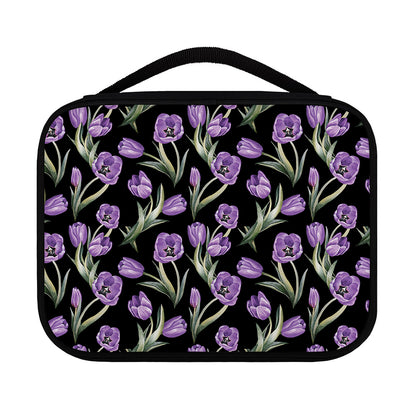 Purple Watercolor Tulip Pattern Print Classic Bible Case
