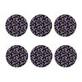 Purple Watercolor Tulip Pattern Print Coaster Set