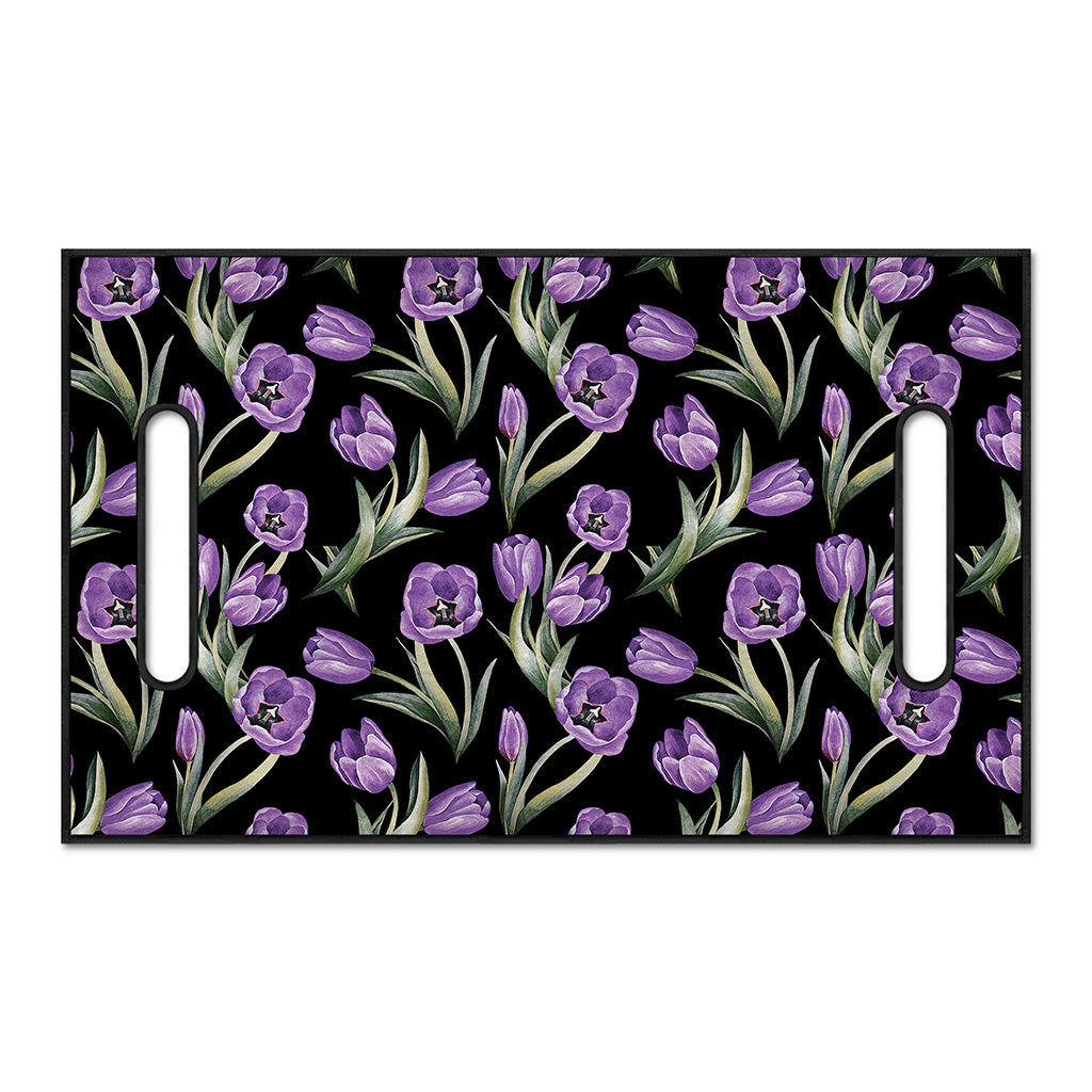 Purple Watercolor Tulip Pattern Print Golf Cart Seat Cover