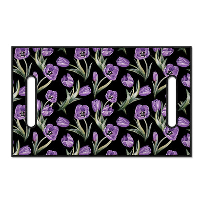Purple Watercolor Tulip Pattern Print Golf Cart Seat Cover