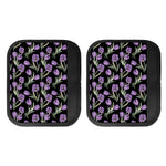 Purple Watercolor Tulip Pattern Print Handle Covers