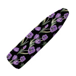 Purple Watercolor Tulip Pattern Print Ironing Board Cover