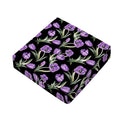 Purple Watercolor Tulip Pattern Print Outdoor Seat Cushion Cover