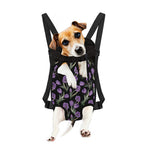 Purple Watercolor Tulip Pattern Print Pet Carrier Backpack